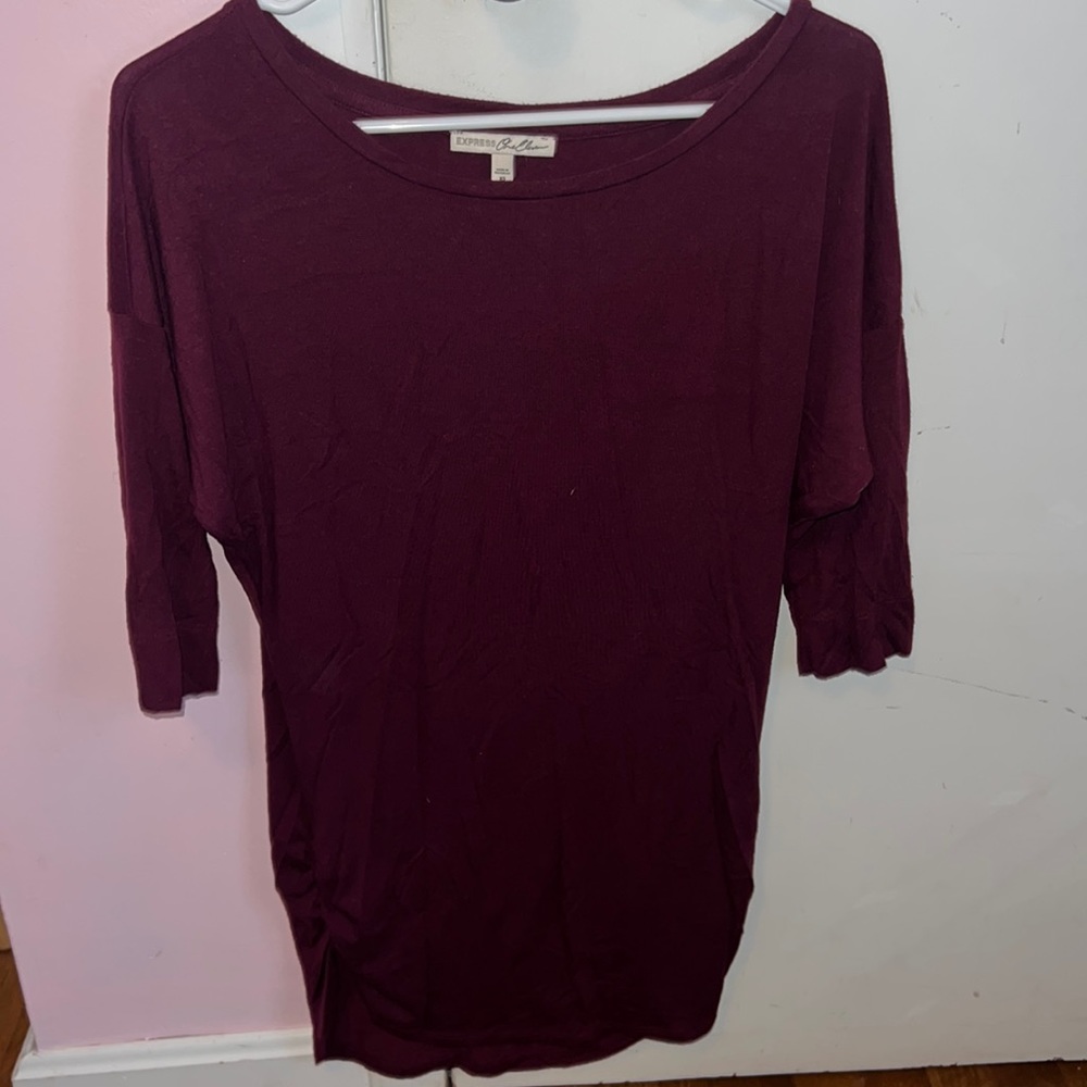 Burgundy mini dress